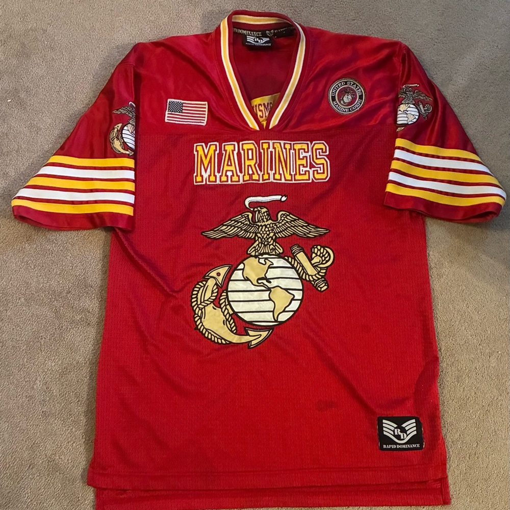 Rapid Dominance RD USMC US Marine Corps Jersey Mens Medium